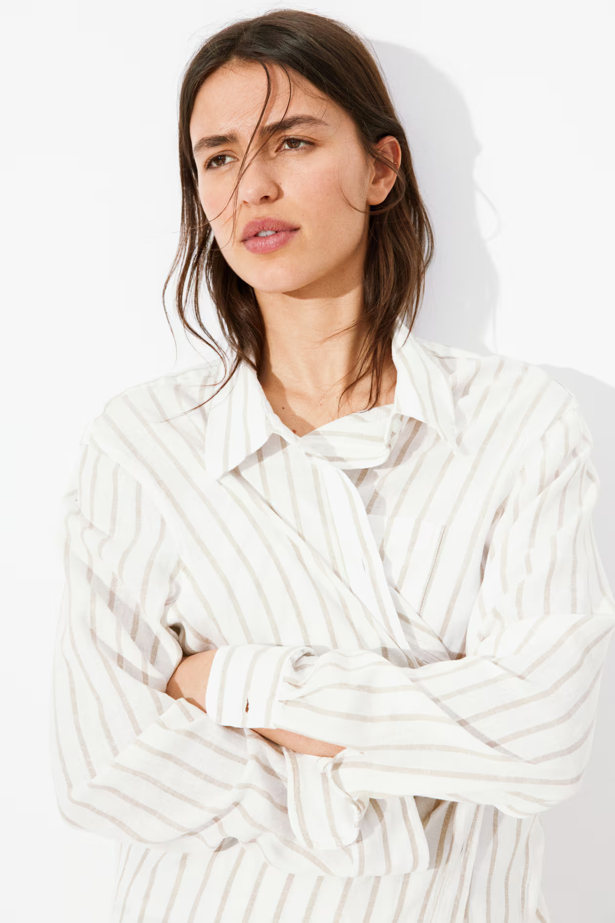 Linen-blend shirt | H&M (UK, MY, IN, SG, PH, TW, HK)