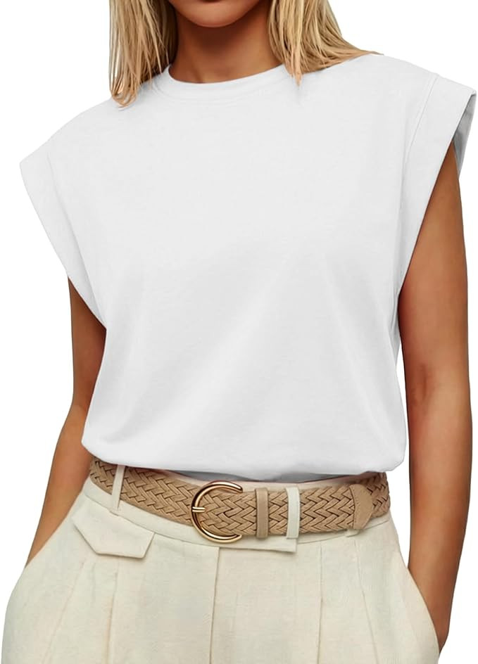 Lepunuo Women Cap Sleeve Tops Spring Summer Casual Basic Tee | Amazon (US)