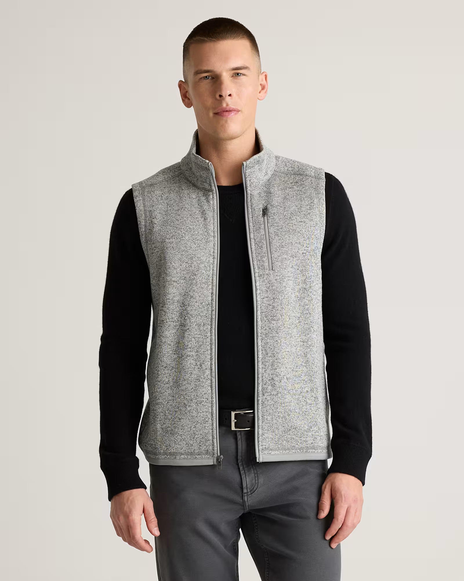 Sweater-Knit Fleece Full-Zip Vest | Quince