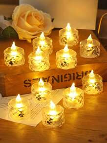 12/24/48pcs Flameless LED Candles Lights, Battery Powered Tealight, Romantic Tea Candles For Birt... | SHEIN