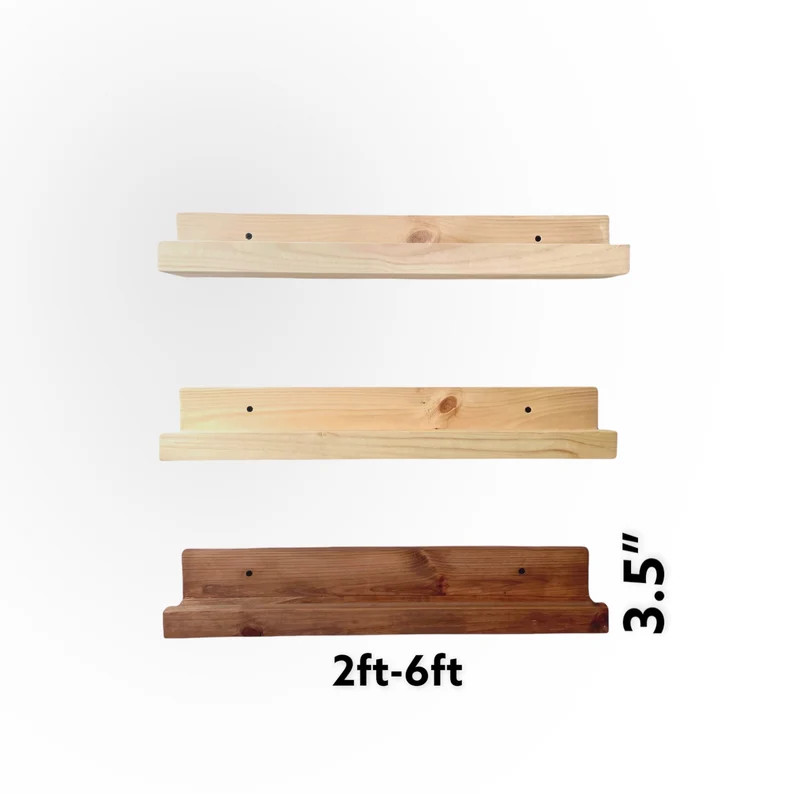 Picture Ledge Shelf, Gallery Wall Style, Easy Mounting, Floating style Wood | Etsy (US)