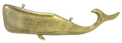 Polished Cast Aluminum metal Antique Brass finish -  Hanging 3D WHALE SCULPTURE | eBay US