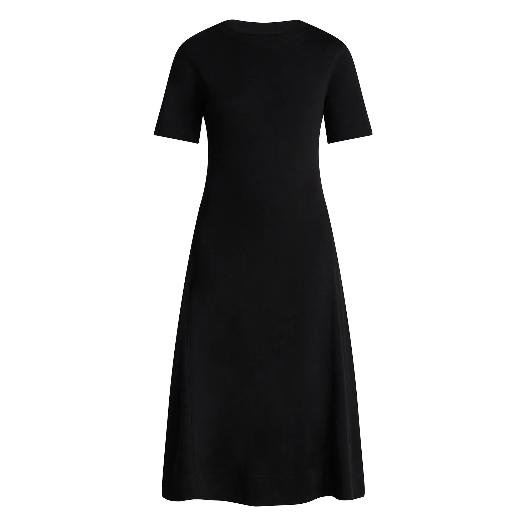 Time and Tru Women's and Women's Plus Seamed Cotton Midi Dress, Sizes XS-4X | Walmart (US)
