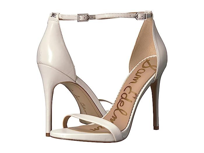 Sam Edelman Ariella Strappy Sandal Heel (Bright White Nappa Luva Leather) Women's Shoes | Zappos