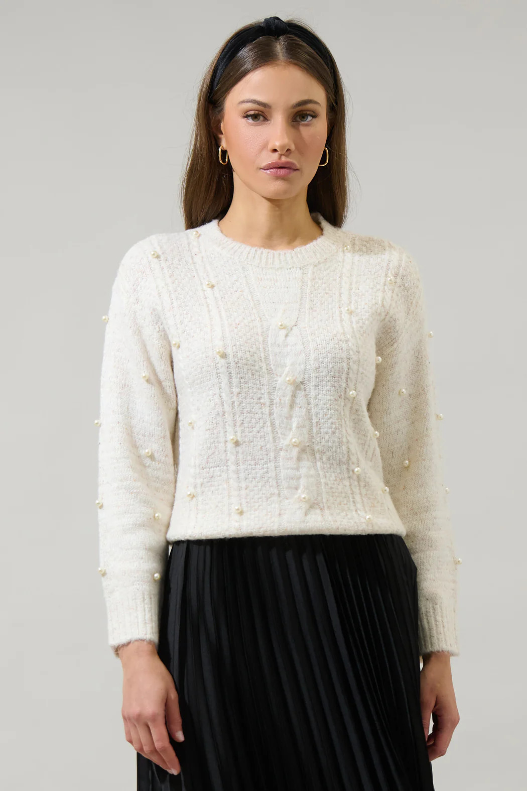 Wynter Pearl Dropped Shoulder Sweater | Sugarlips
