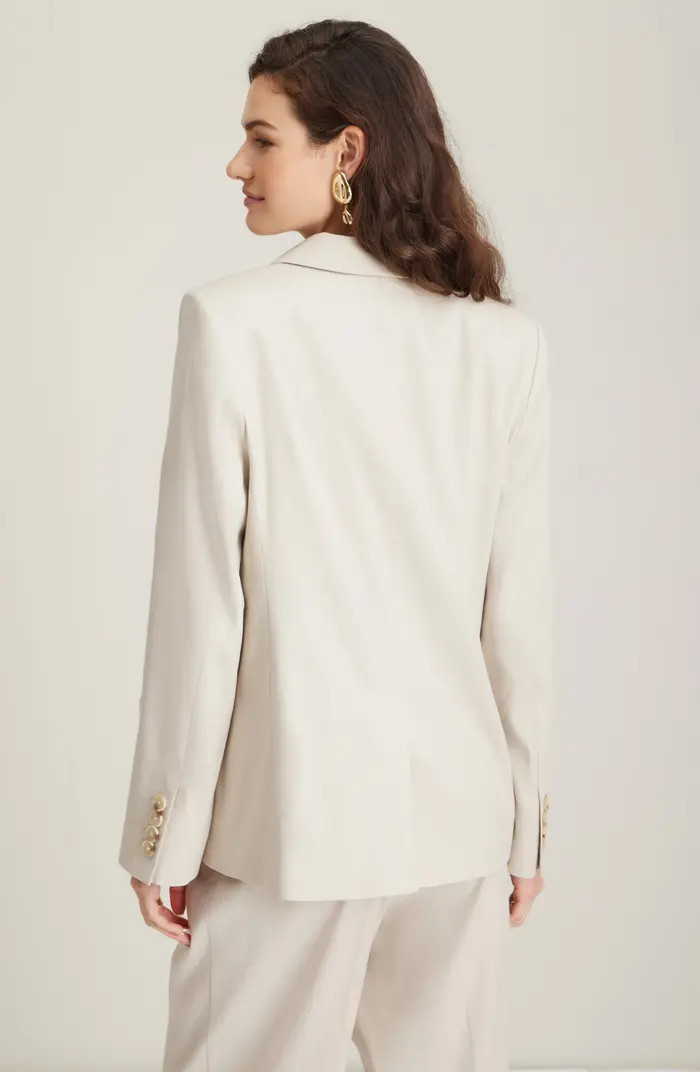 Linen Blend Boyfriend Blazer | Nordstrom