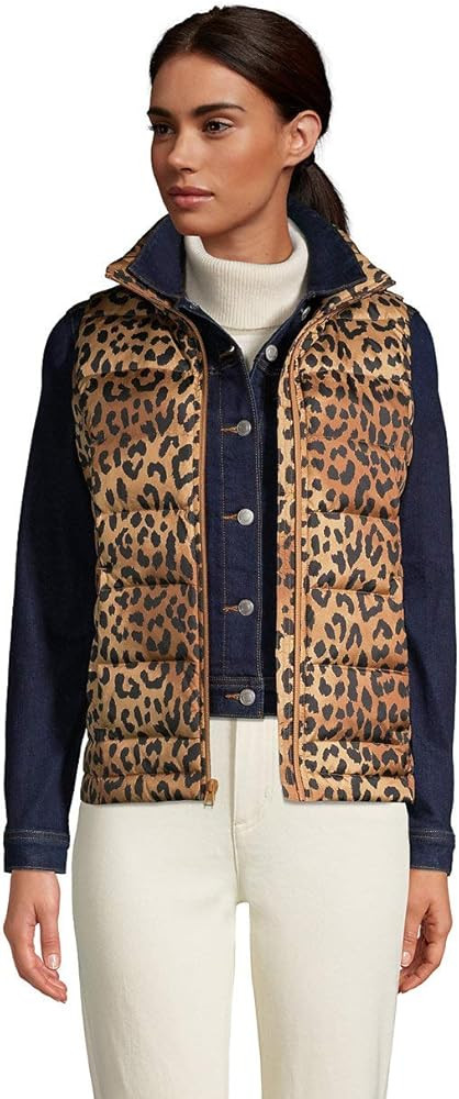Lands' End Women's Puffer Vest Lightweight Padded Outerwear | Amazon (US)