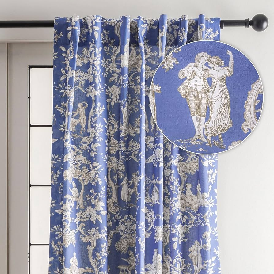 Maison d' Hermine Curtains for Living Room 100% Cotton 108 inch Length One Panel Light Filtering ... | Amazon (US)