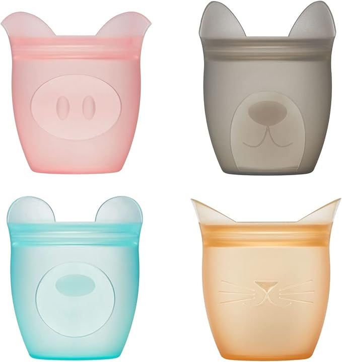 Zip Top Reusable 100% Silicone Baby + Kid Snack Containers- The only containers That Stand up, St... | Amazon (US)