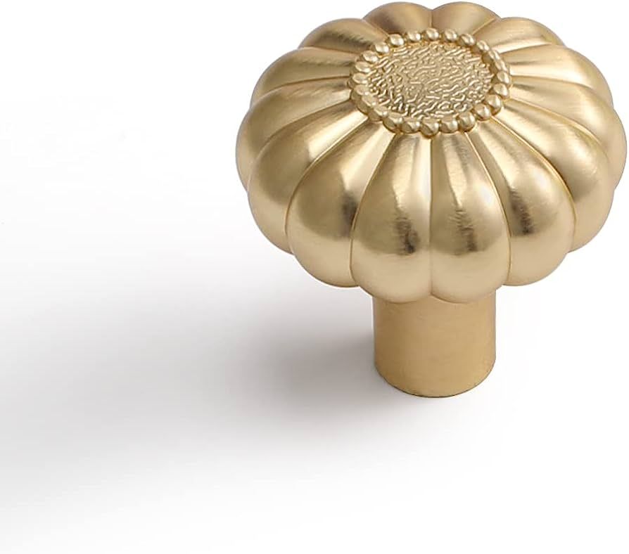 JIASENBAO Brushed Gold Cabinet Knobs Brass Drawer Pulls Kitchen Cupboard Bathroom Dresser Cabinet... | Amazon (US)