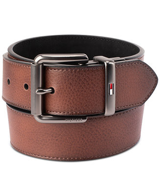 Tommy Hilfiger Men’s Two-In-One Reversible Casual Matte and Pebbled Belt - Macy's | Macy's