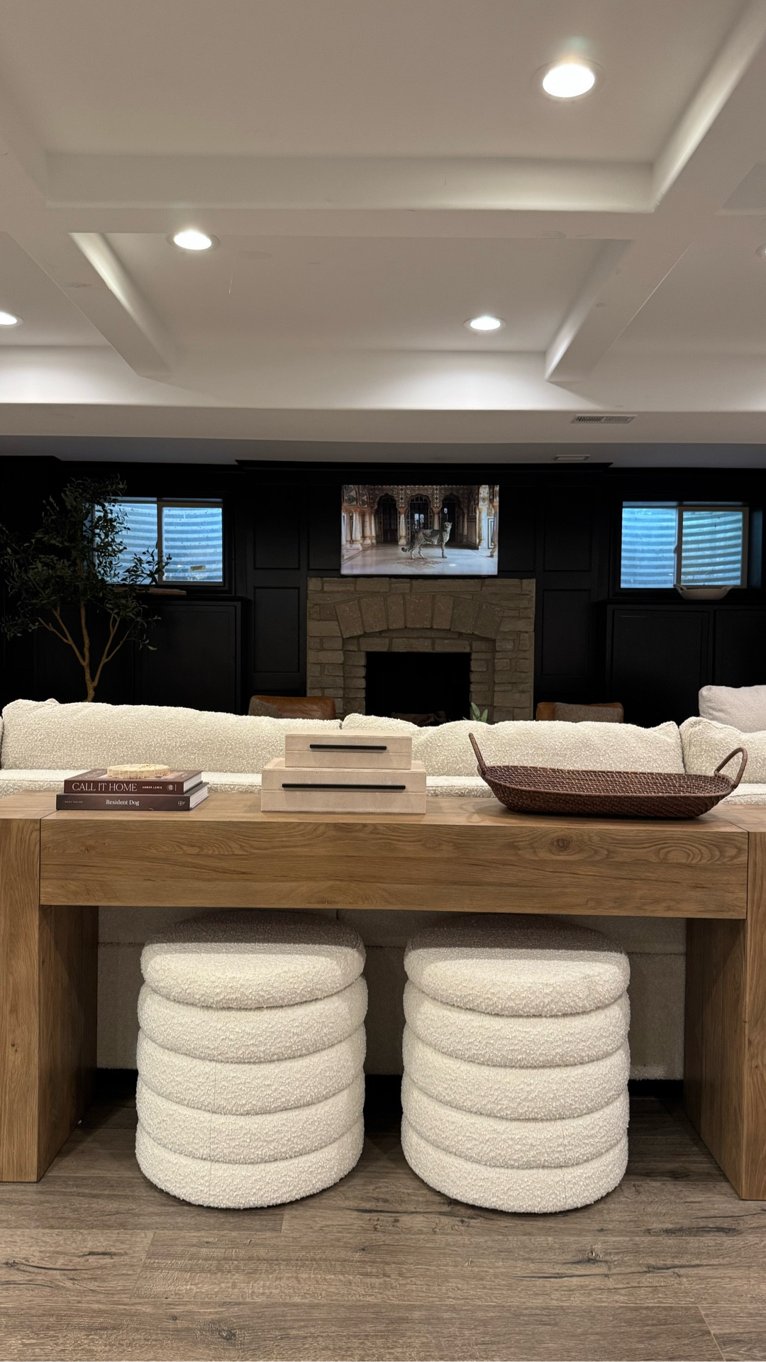 Neutral console table styling 🍂 my storage ottomans are on sale now! 

#LTKSeasonal #LTKSaleAlert #LTKHome