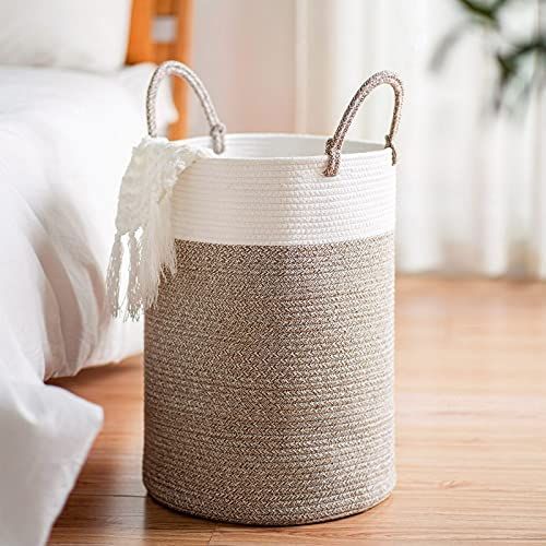 INDRESSME Tall Laundry Basket with Handles, Jute Clothes Hamper, Woven Laundry Basket for Pillows... | Amazon (US)