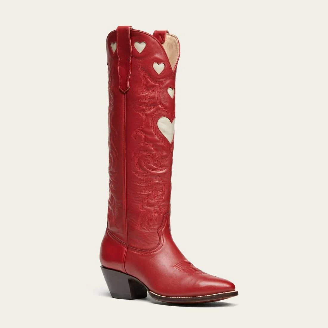 Red & Bone Heart Boot | CITY Boots