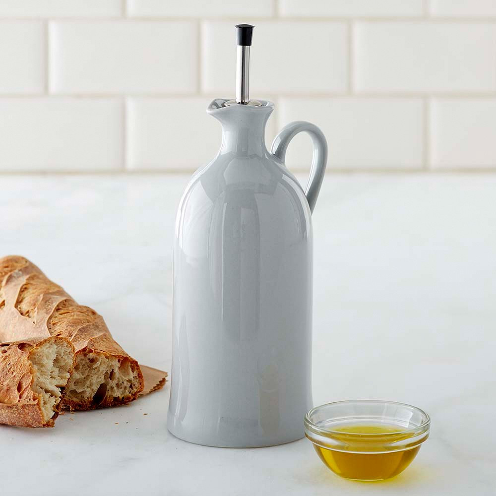 Ponsas French Porcelain Oil Container, Grey | Williams-Sonoma