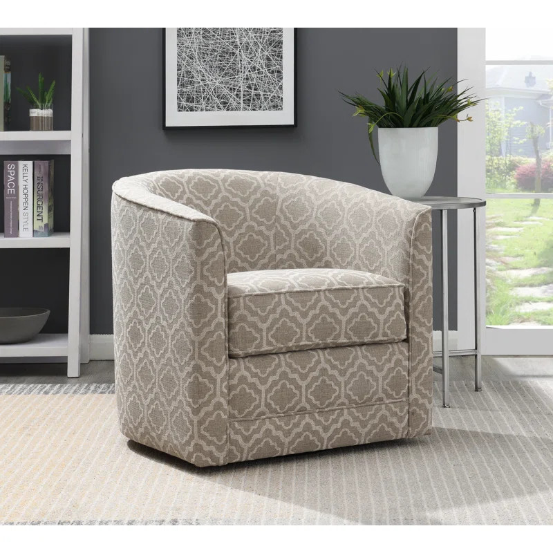 Euben 30" Wide Swivel Barrel Chair | Wayfair North America
