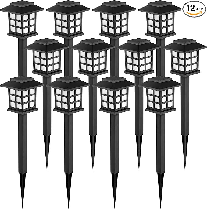 GIGALUMI Solar Outdoor Lights,12 Pack LED Solar Lights Outdoor Waterproof, Solar Walkway Lights M... | Amazon (US)