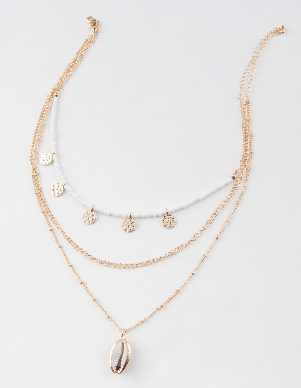 FULL TILT Layered Coin/Puka Shell Necklace | Tillys