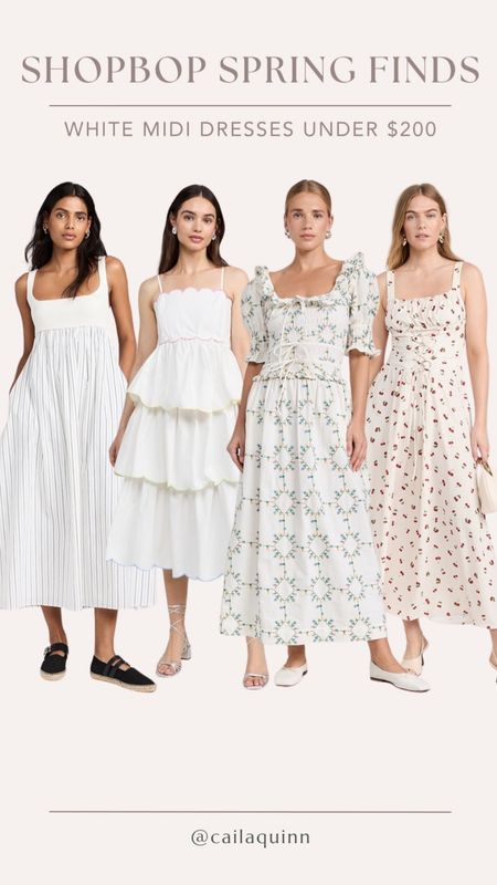 White midi dresses under $200 from Shopbop!

Spring style | summer fashion 

#LTKSeasonal #LTKstyletip