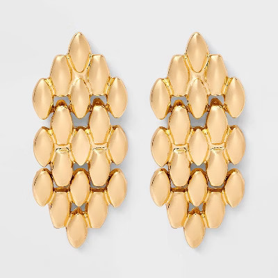 Watchband Chain Drop Earrings - A New Day™ Gold | Target