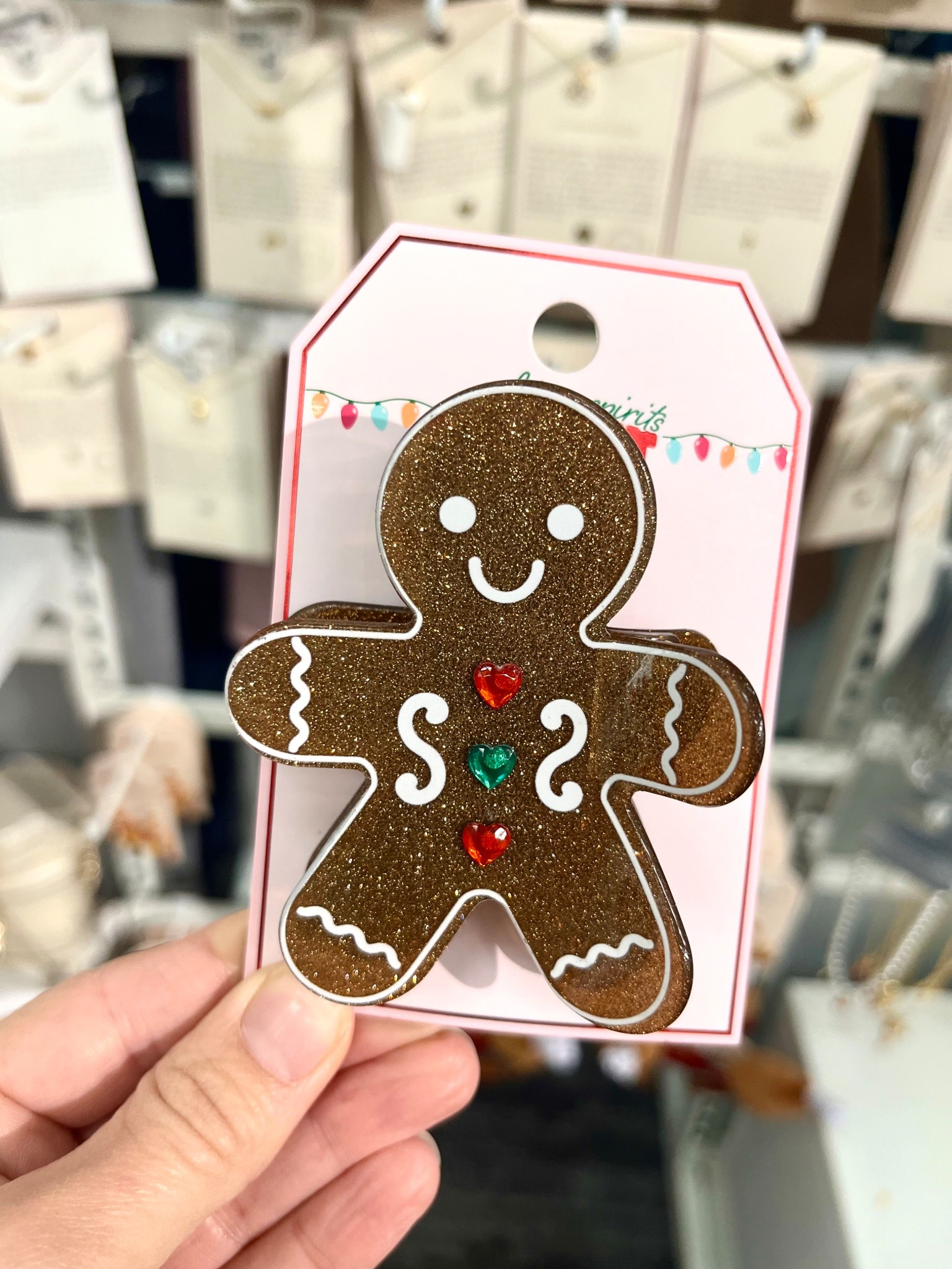 Gingerbread claw clip. Christmas hair accessories 

#LTKKids #LTKSeasonal #LTKHoliday