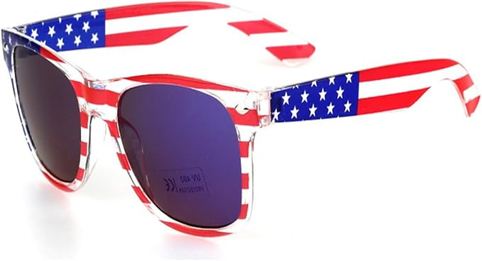 American Flag Mirror Sunglasses Patriotic EyeGlasses 4th of july Sunglasses Eyewear for Holiday P... | Amazon (US)