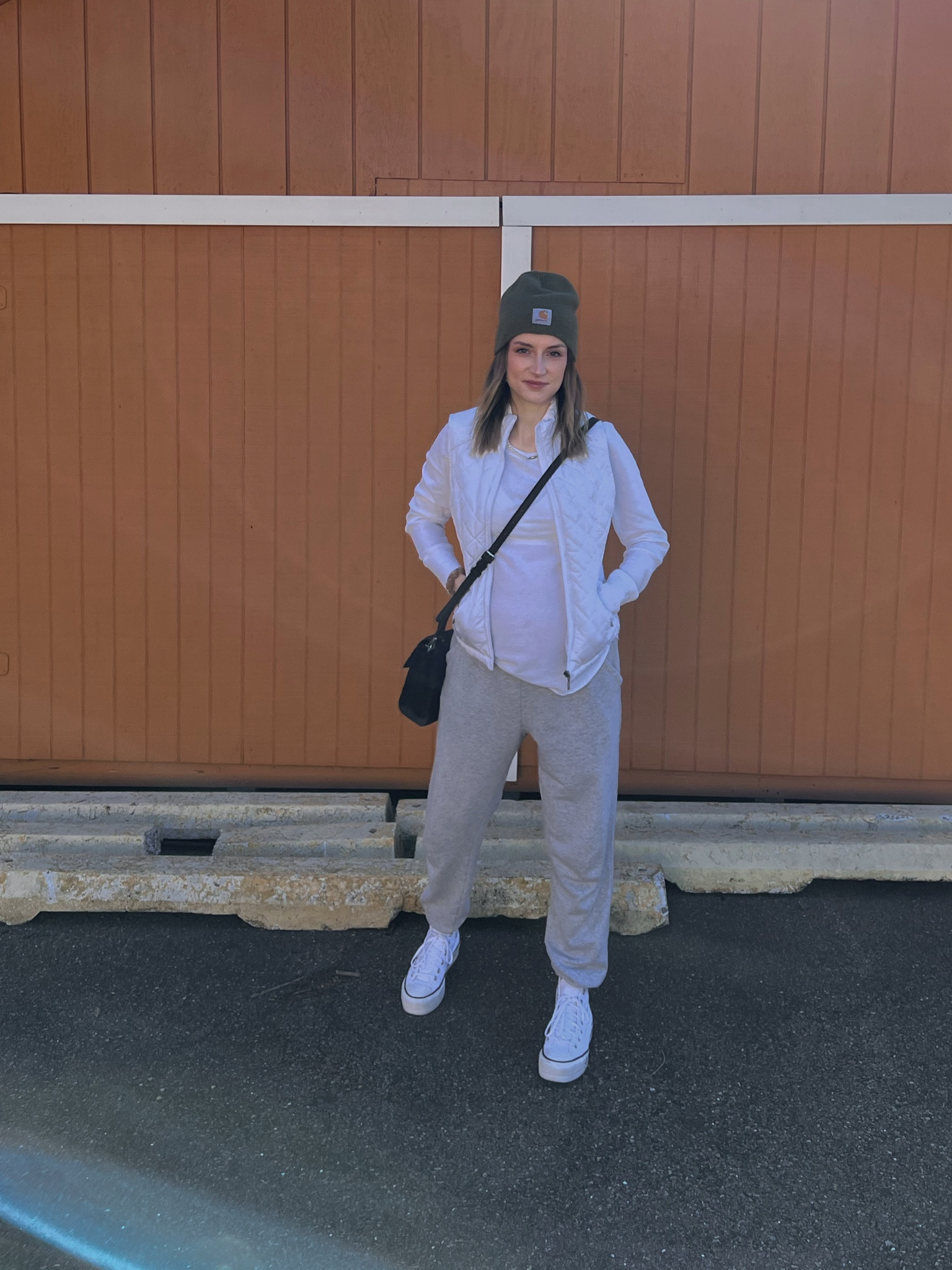 Casual sweatpants, puffer vest, and platform converse 

#LTKstyletip #LTKfit #LTKFind