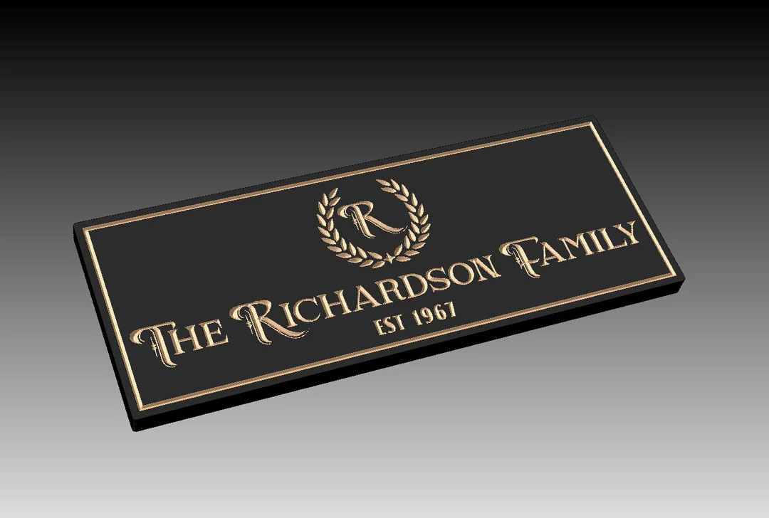 SIGN142 18 X 7 X 3/4 Engraved Family Name Sign, Custom Carved Wood Sign, House Warming Wedding Re... | Etsy (US)