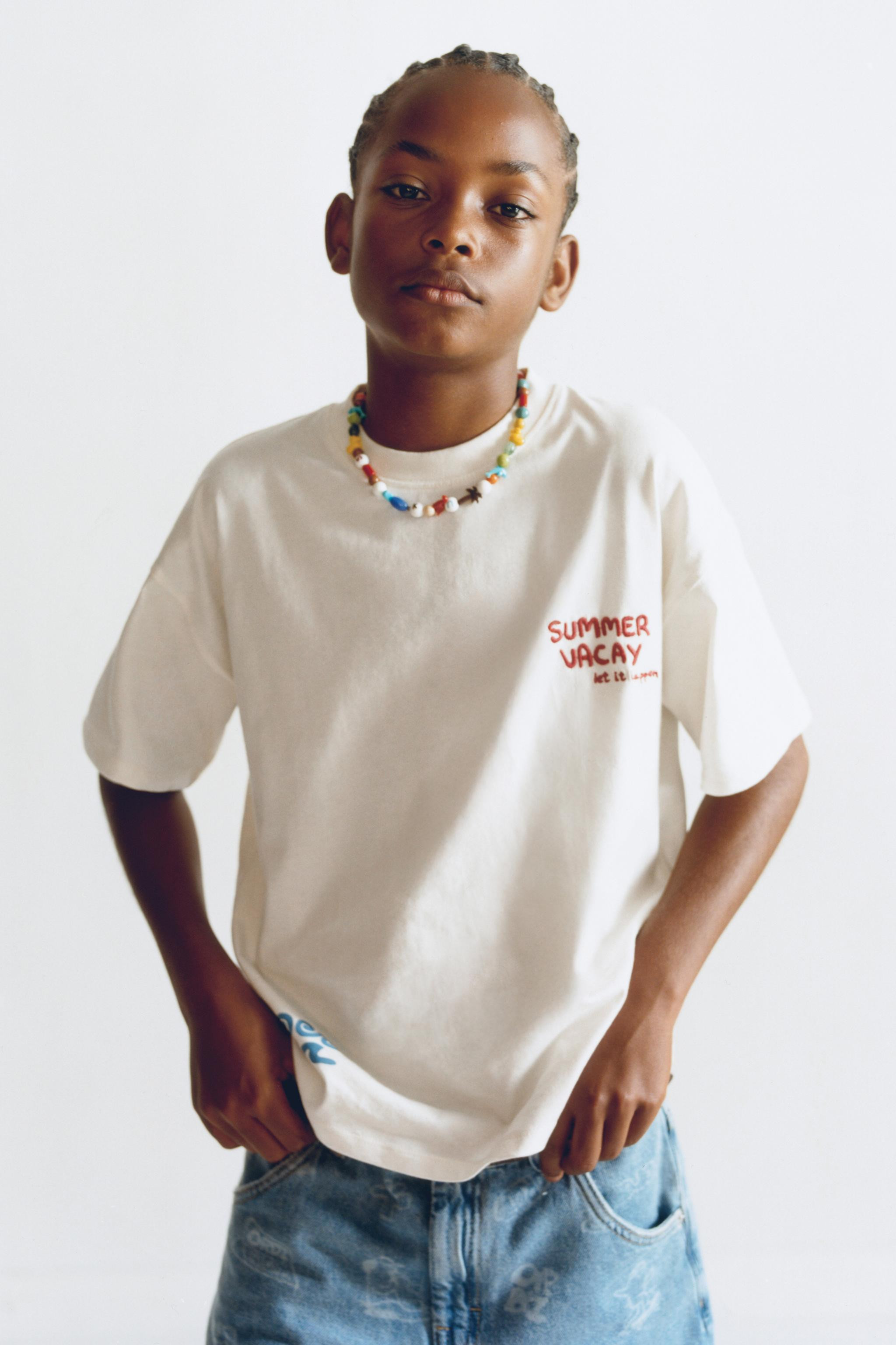 EMBROIDERED AND PRINTED T-SHIRT | Zara UK