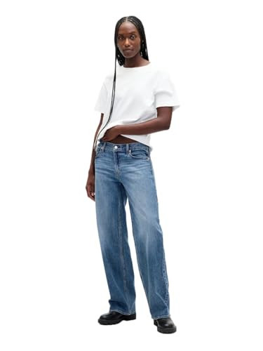 GAP Womens 90's Low Rise Loose Jeans Medium Indigo 15 30 | Amazon (US)