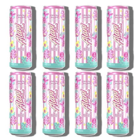 Alani Energy Drink Cotton Candy, Sugar Free, Low Calorie Energy Drinks, 12 Fl Oz Cans, 8 Pack | Walmart (US)