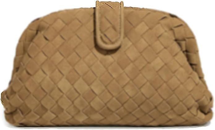 Molodo Woven Bags for Women Shoulder Bag PU Leather Handwoven Crossbody Bag Satchel Woven Purses | Amazon (US)