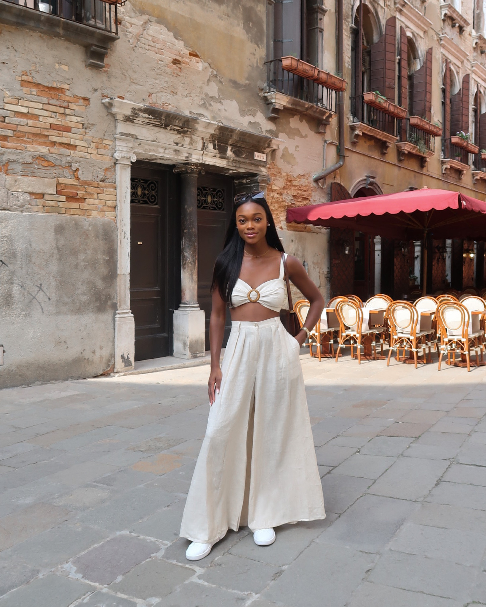 Flowy pants, beige pants, matching set, Italy outfit, summer style 

#LTKSeasonal #LTKshoecrush #LTKunder100