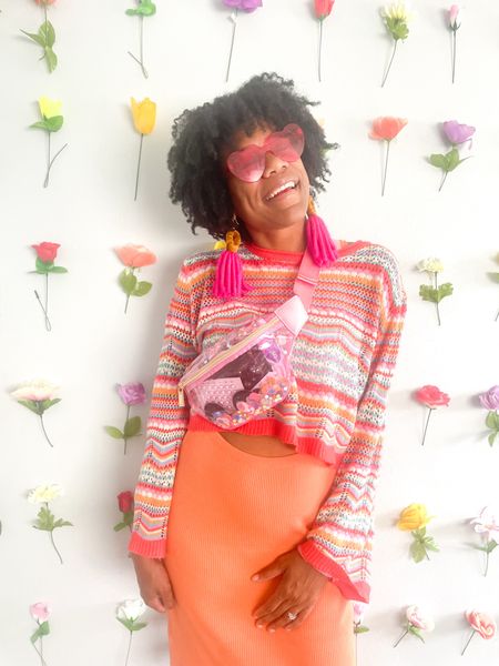 Heart glasses + flower wall + confetti Fanny pack + cutout dress

#LTKstyletip #LTKSeasonal #LTKFestival