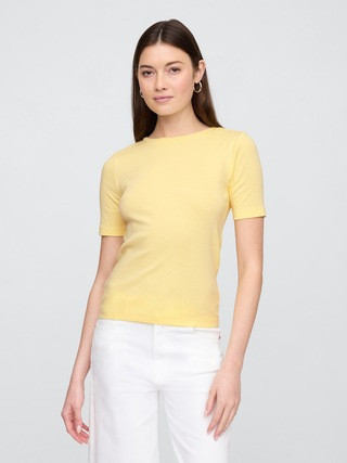 Modern Ribbed Crewneck T-Shirt | Gap Factory