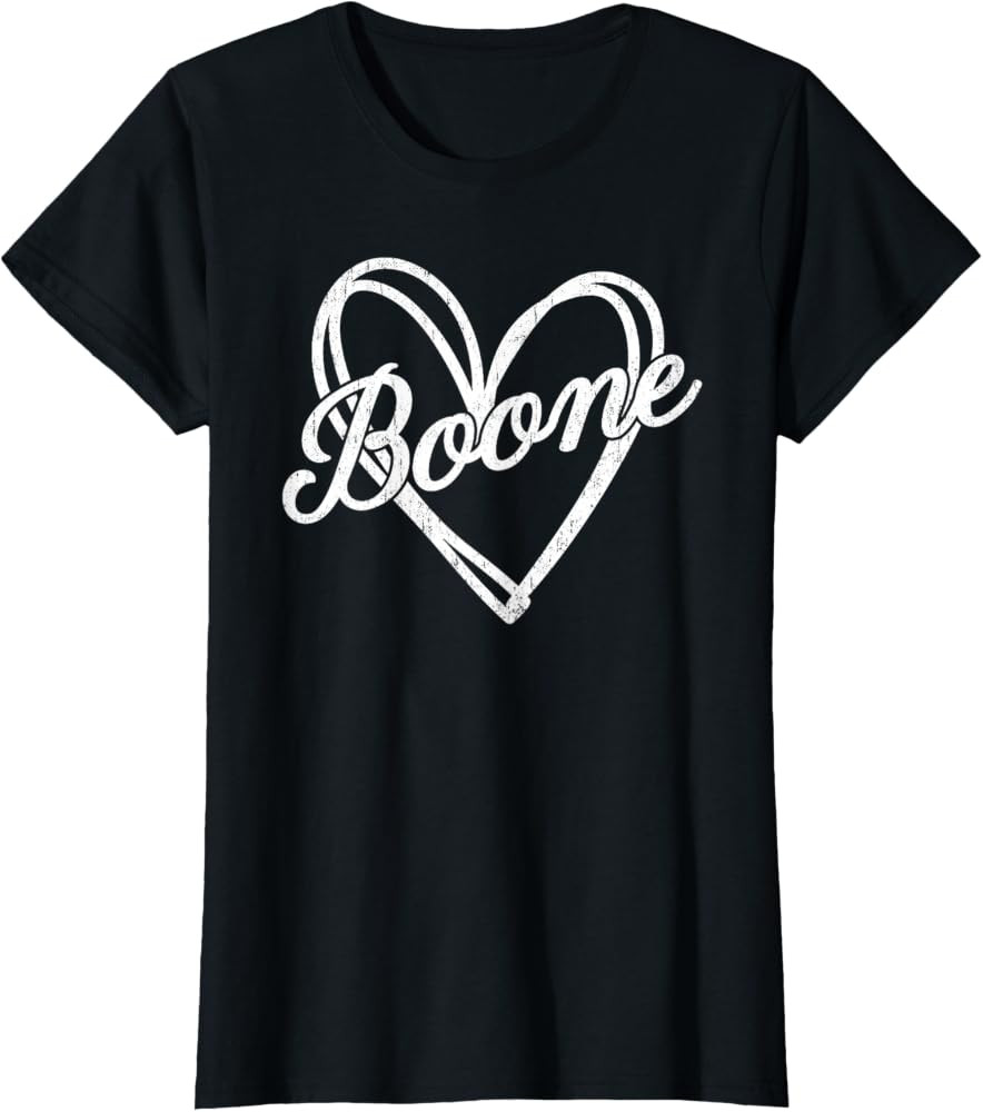 Boone Heart Men Women Kid Vintage T-Shirt | Amazon (US)