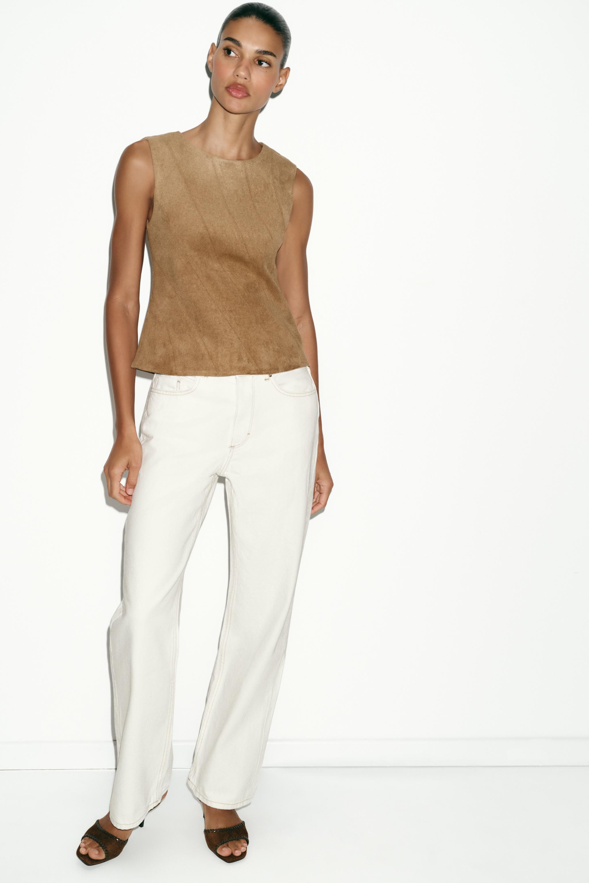 FAUX SUEDE TOP | Zara US