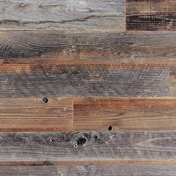 Plank and Mill - Reclaimed Barn Wood Wall Panels - Simple Peel and Stick Planks for Accent Walls,... | Amazon (US)