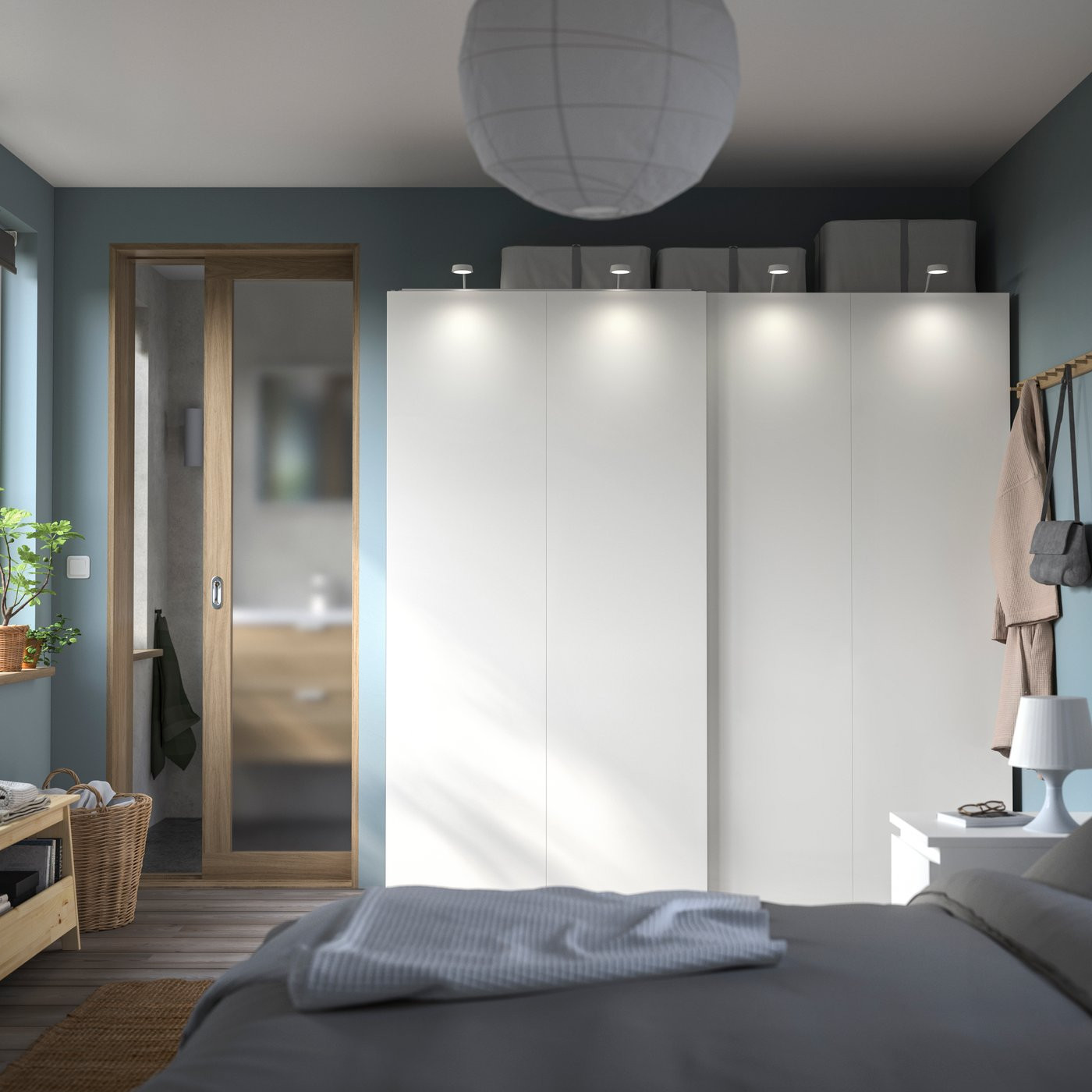 IKEA PAX / HASVIK wardrobe with sliding doors, white/white, 78 3/4x26x79 1/4 | IKEA US