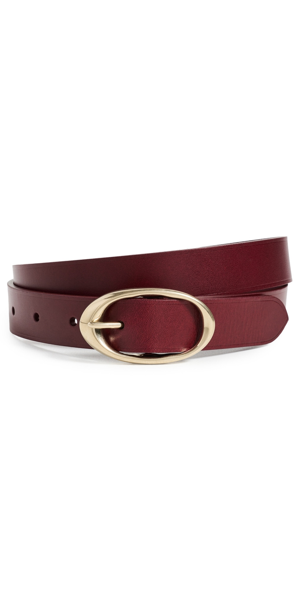 TWP Narrow Leather Belt Burgundy 85 | Shopbop