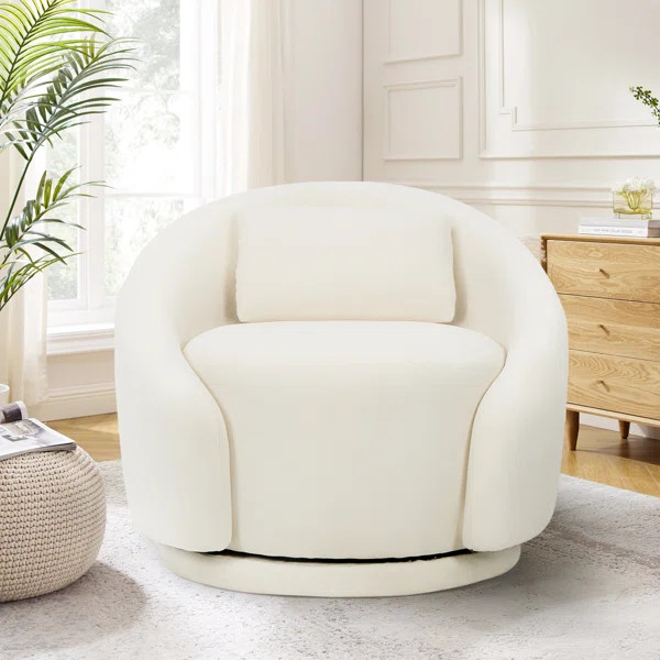 Upholstered Swivel Barrel Chair | Wayfair North America