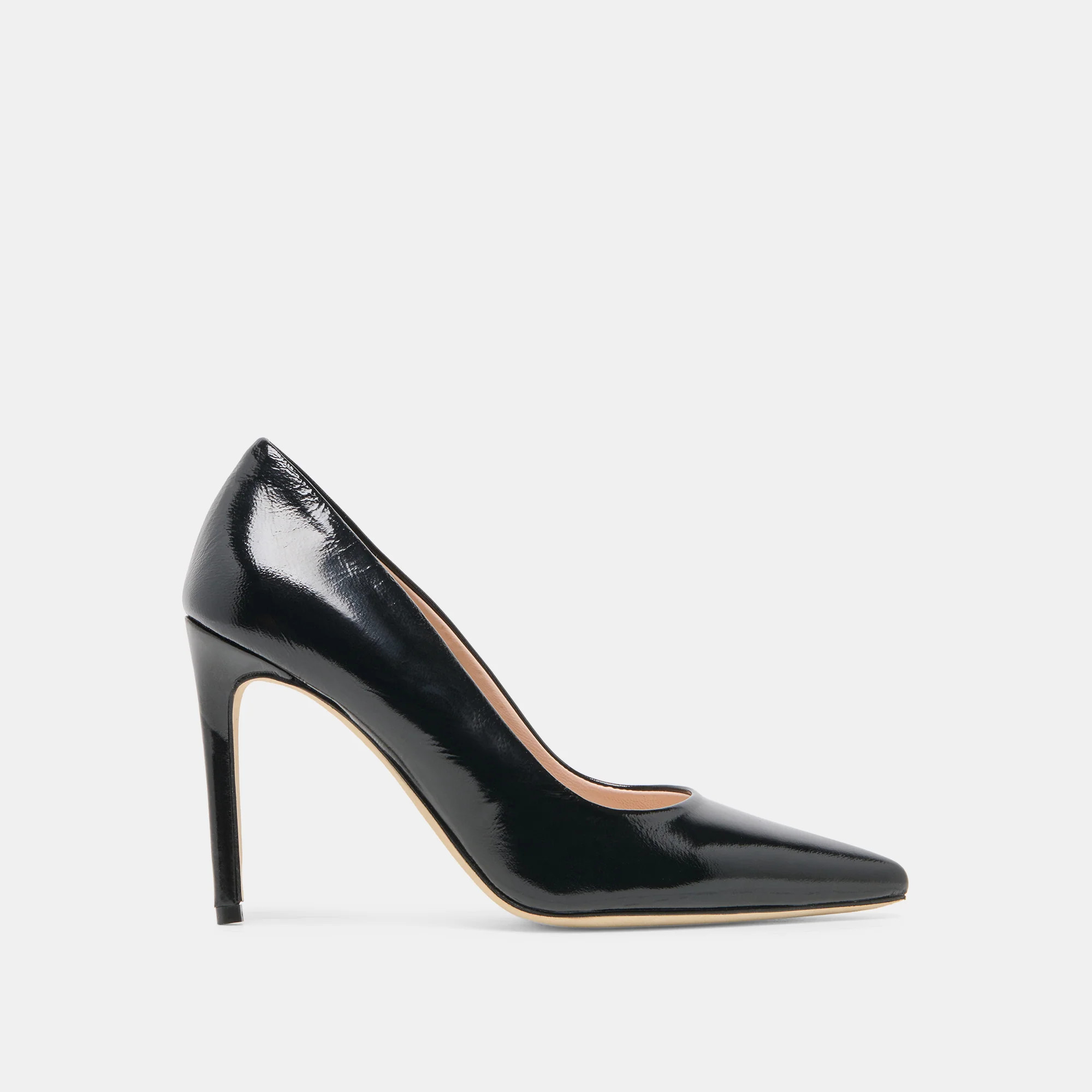 LANKY HEELS BLACK LEATHER | DolceVita.com