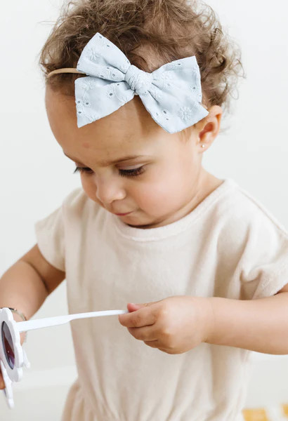 Vintage Blue Eyelet Poppy | Little Poppy Co