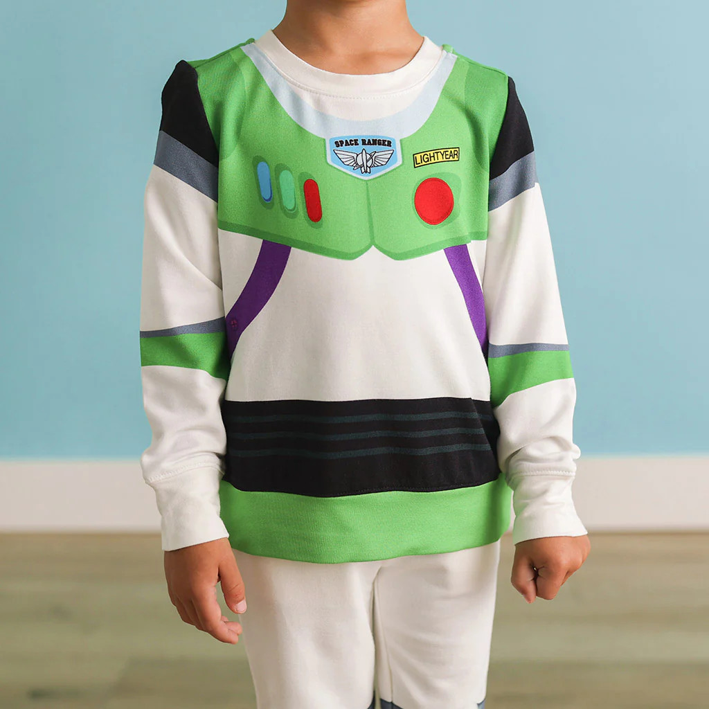 Character Green Terry Pullover Hoodie | Disney Toy Story Buzz Lightyear | Posh Peanut
