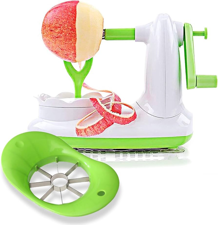 EZMO Apple Peeler, Pear Peeler with 8 Wedges Apple Slicer and Corer, Stainless Steel Blades Apple... | Amazon (US)