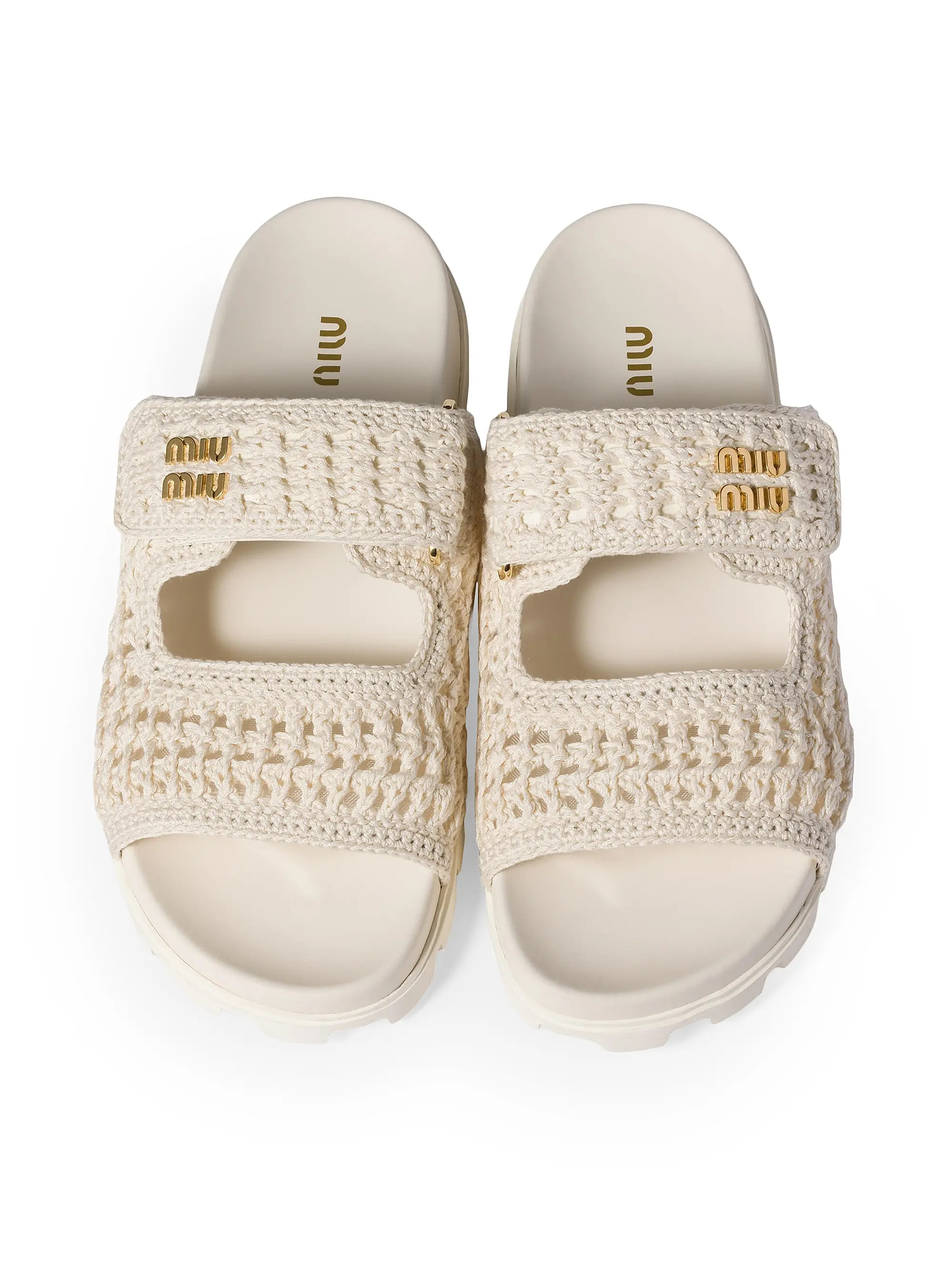 Miu Miu Crochet Sandals | Saks Fifth Avenue | Saks Fifth Avenue