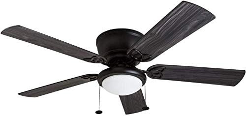 Prominence Home 50853 Benton Hugger/Low Profile Ceiling Fan, 52 Gray Cedar Blades, LED Globe Ligh... | Amazon (US)