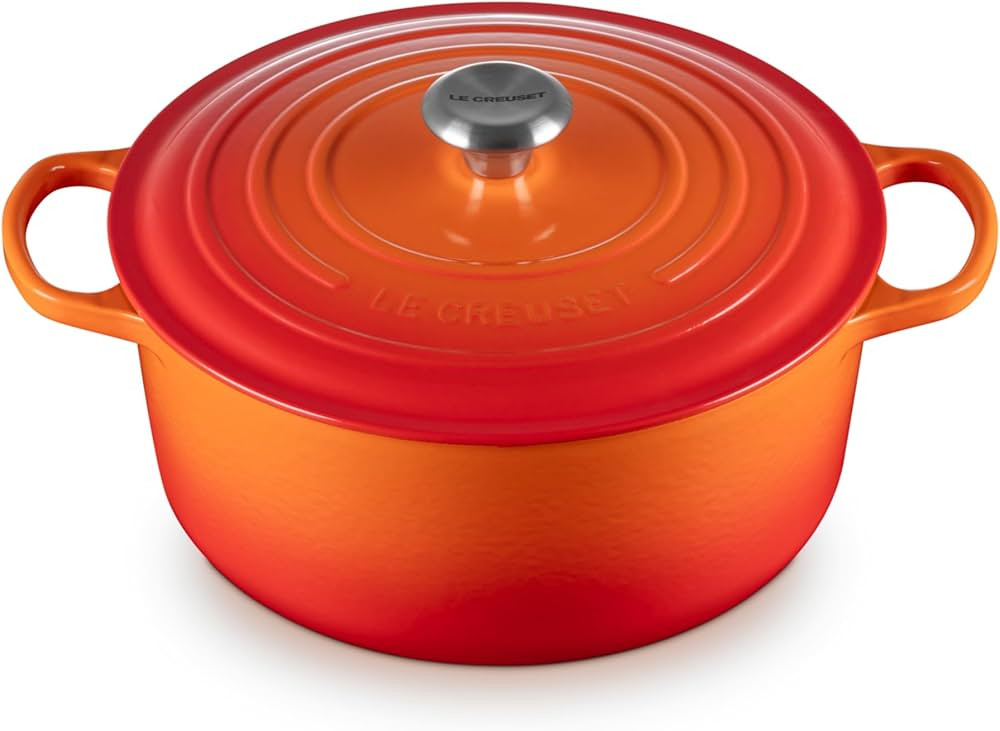 Le Creuset Enameled Cast Iron Signature Round Dutch Oven, 7.25 qt., Flame | Amazon (US)