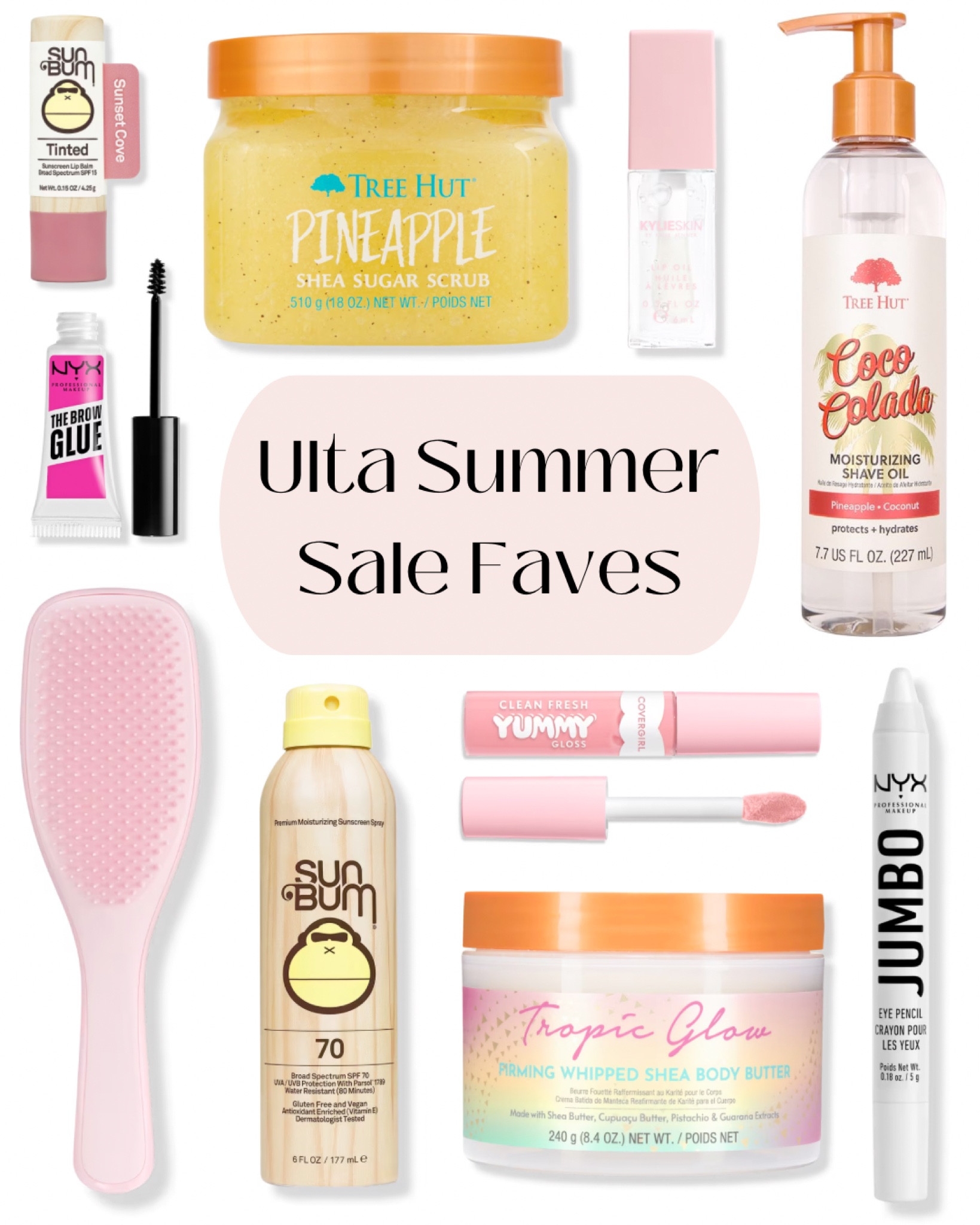 Our favorite Ulta Big Summer Beauty Sale products ☀️💓 From today until 6/26, get 20% off all Tree Hut, up to 45% off jumbo hair products, and 30% of select lip products, hair brushes, and dry shampoo!! Plus some amazing BOGO sales with NYX and select sunscreen  🫶

#LTKBeauty #LTKSummerSales #LTKSaleAlert