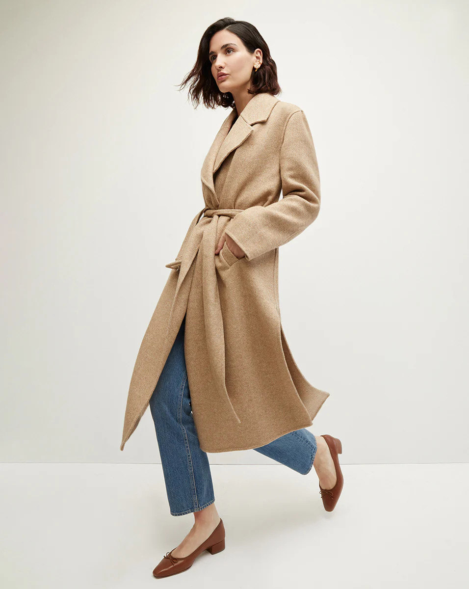 Roberta Herringbone Coat | Veronica Beard